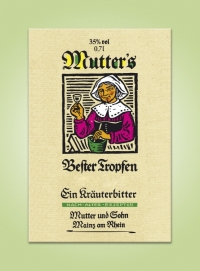 Plakat / "Mutters Bester Tropfen" Kräuterlikör, Kräuterbitter